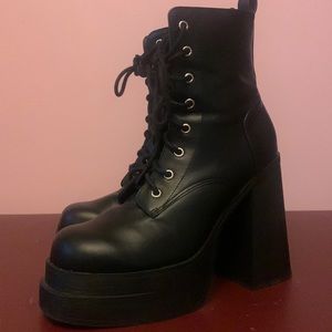 Madden Girl Platform Combat Boots